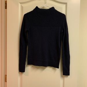 🌹Ann Taylor Navy blue mock neck sweater XS NWT